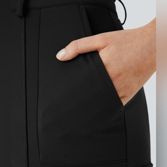 Halara High Waisted Button Zipper Pockets Skinny Cargo Pants medium tall nwot - Picture 5 of 7